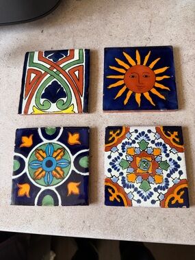 4 Gorgeous Terracotta Coasters